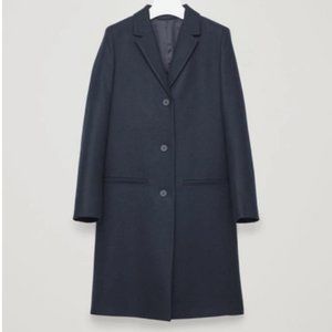 COS Navy Wool Coat Small